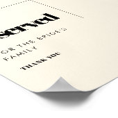 Eenvoudige elegante & chique bruiloft Gereserveerd Poster (Hoek)