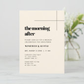 Eenvoudige elegante & chique ochtend na de brunch kaart (Staand voorkant)