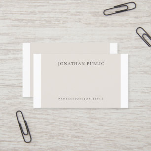 Eenvoudige elegante Creative Plain Professional Mo Visitekaartje