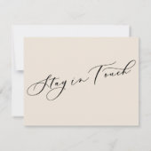 Eenvoudige elegante crème Ik verhuisde nieuwe adre Notitiekaartje (Achterkant)