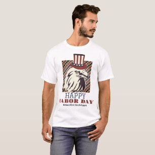 Eenvoudige Elegante Dag van de Arbeid met de vlag T-shirt