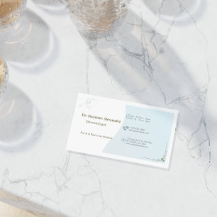 Eenvoudige elegante dermatoloog afspraak kaart visitekaartje