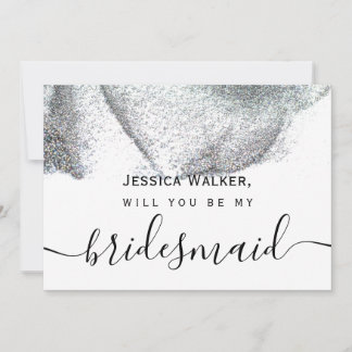 Eenvoudige Elegante Esthetische Glitter mijn bruid Kaart