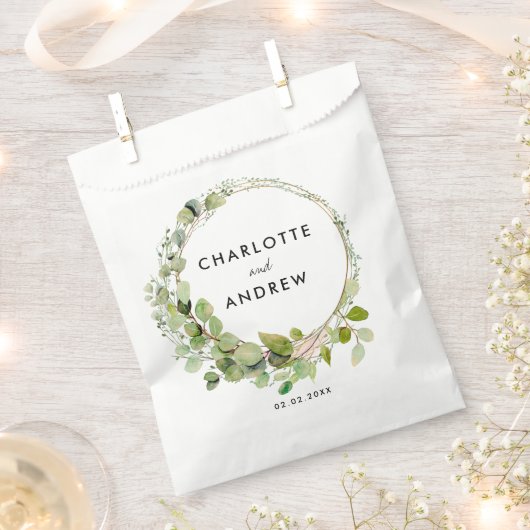 Eenvoudige elegante eucalyptus bedankzakje (Geknipt)