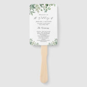 Eenvoudige Elegante Eucalyptus verlaat bruiloft pr Handwaaier (Voorkant)