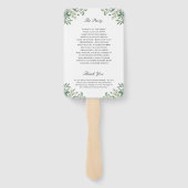 Eenvoudige Elegante Eucalyptus verlaat bruiloft pr Handwaaier (Achterkant)