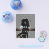 Eenvoudige Elegante Foto Bruiloft Save the Date Flyer (Enkel)