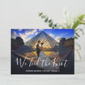 Eenvoudige Elegante Foto Elegante Trouwreceptie Kaart (Staand voorkant)