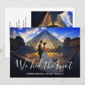 Eenvoudige Elegante Foto Elegante Trouwreceptie Kaart (Voorkant / Achterkant)