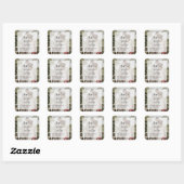 Eenvoudige elegante foto overlay script bruiloft vierkante sticker (Vel)