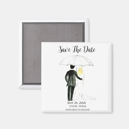 Eenvoudige elegante foto's Weddenschap Modern Whim Magneet (Voorkant / Achterkant)