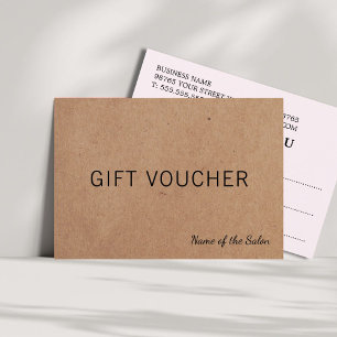 Eenvoudige, elegante gedrukte Kraft Roos Beauty-ka Visitekaartje