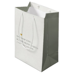 EENVOUDIGE ELEGANTE GRAY TYPOGRAPHY WEDING TEKST A MEDIUM CADEAUZAKJE
