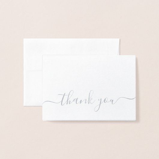 Eenvoudige elegante handschrift minimalistische zi folie kaarten (Voorkant met envelop)