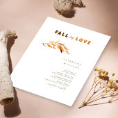 Eenvoudige elegante Herfst in liefde: herfst witte Kaart