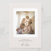 Eenvoudige elegante ingelijste foto lijst Merry Ch Feestdagenkaart (Voorkant)