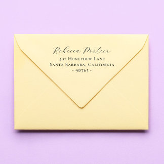 Eenvoudige Elegante Kalligrafie Modern Retouradres Rubberstempel