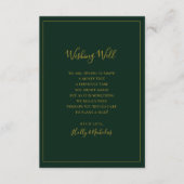 Eenvoudige elegante kerst | Green Wishing Well Car Informatiekaartje (Voorkant)