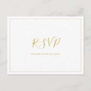 Eenvoudige elegante kerst RSVP rond het witte hu Briefkaart