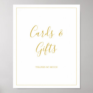 Eenvoudige Elegante Kerstkaarten en Cadeaus Bord Poster