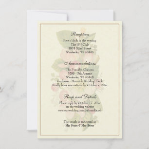 Eenvoudige Elegante Klassieke Trouwreceptie Bijlag Kaart