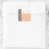 Eenvoudige elegante kleurbloktypografie-zeemijl vierkante sticker (Tas)