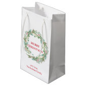 Eenvoudige Elegante krans Moderne Kerstmis Klein Cadeauzakje (Achterkant Gekanteld)