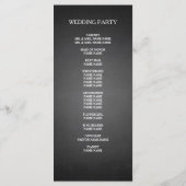 Eenvoudige elegante krijtbord bruiloft programma's (Achterkant)