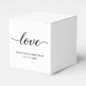 Eenvoudige & Elegante Liefde Bruiloft Gepersonalis Bedankdoosjes (Voorkant Zijde)