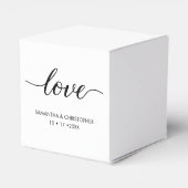 Eenvoudige & Elegante Liefde Bruiloft Gepersonalis Bedankdoosjes (Achterkant)