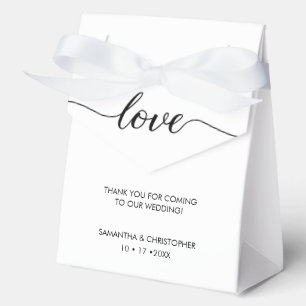 Eenvoudige & Elegante Liefde Bruiloft ScrIpt Geper Bedankdoosjes