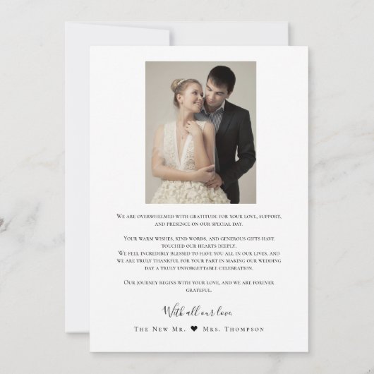 Eenvoudige Elegante Liefde en bedankt hart script (Achterkant)