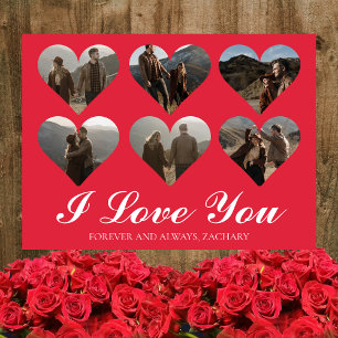 Eenvoudige Elegante Liefde Valentijnsdag paar 6 fo Feestdagenkaart