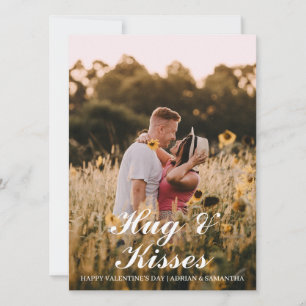 Eenvoudige Elegante Liefde Valentijnsdag paar foto Feestdagenkaart