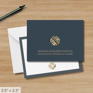 Eenvoudige Elegante Luxe Nota Kaart Notitiekaartje