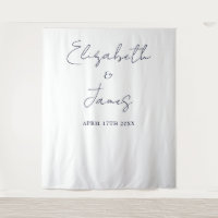 Eenvoudige Elegante Marine Blauwe Huwelijksfoto Ac