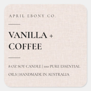 EENVOUDIGE ELEGANTE MINIMALE MODERNE BLUSH ROZE LI VIERKANTE STICKER