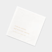 Eenvoudige Elegante Minimale Topografie Custom Wed Folie Servetten (Links)