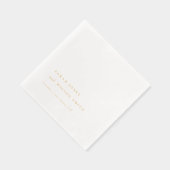 Eenvoudige Elegante Minimale Topografie Custom Wed Folie Servetten (Rechts)