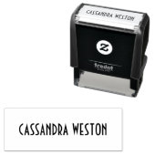 Eenvoudige Elegante Minimalistische #3 Naam Alleen Zelfinktende Stempel (In situ)