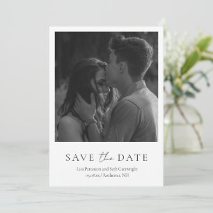 Eenvoudige Elegante Minimalistische Foto Moderne B Save The Date