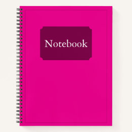 Eenvoudige Elegante Minimalistische Hot Pink Chic  Notitieboek
