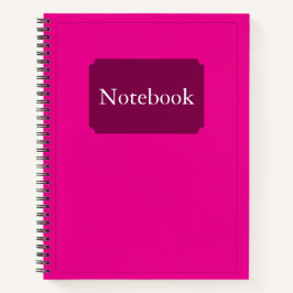 Eenvoudige Elegante Minimalistische Hot Pink Chic  Notitieboek