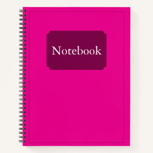 Eenvoudige Elegante Minimalistische Hot Pink Chic Notitieboek