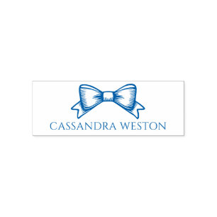 Eenvoudige elegante minimalistische naam met boog zelfinktende stempel