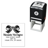 Eenvoudige Elegante Minimalistische Strik #5 Naam  Zelfinktende Stempel (In situ)