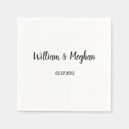 Eenvoudige Elegante Minimalistische Zwarte Scripti Servet