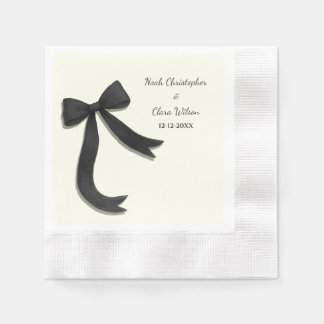 Eenvoudige Elegante Minimalistische Zwarte Strik Servet