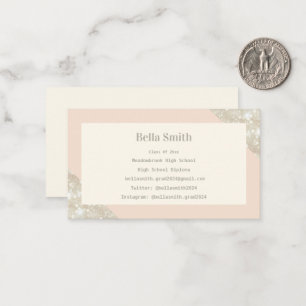 Eenvoudige Elegante Modern Afstuderen Note Kaart Notitiekaartje