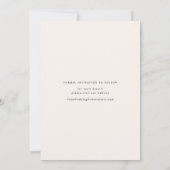 Eenvoudige elegante moderne bruiloft save the date (Achterkant)